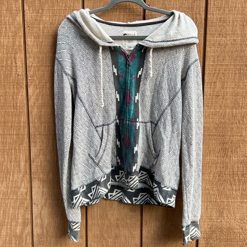 Billabong Zip up beach sweater NWOT Women’s large